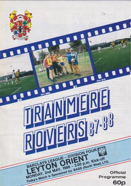 Tranmere Rovers v Leyton Orient Match Programme 1988-05-02
